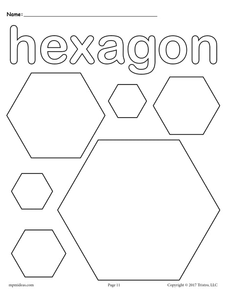 Hexagons coloring page