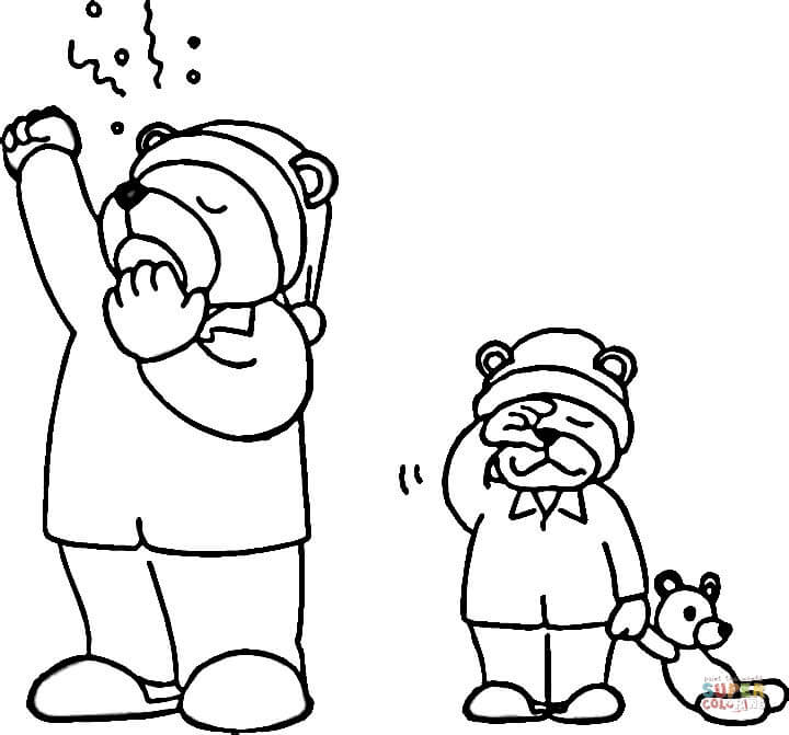 Hibernating bear coloring page free printable coloring pages