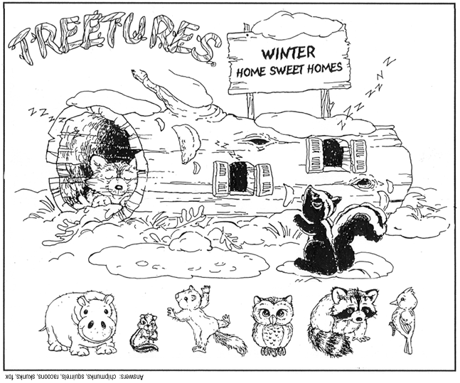 Hibernation coloring sheet