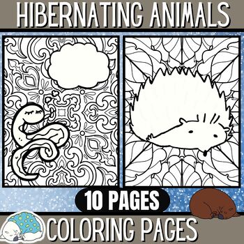 Hibernating animals coloring pages mindfulness hibernating coloring sheet