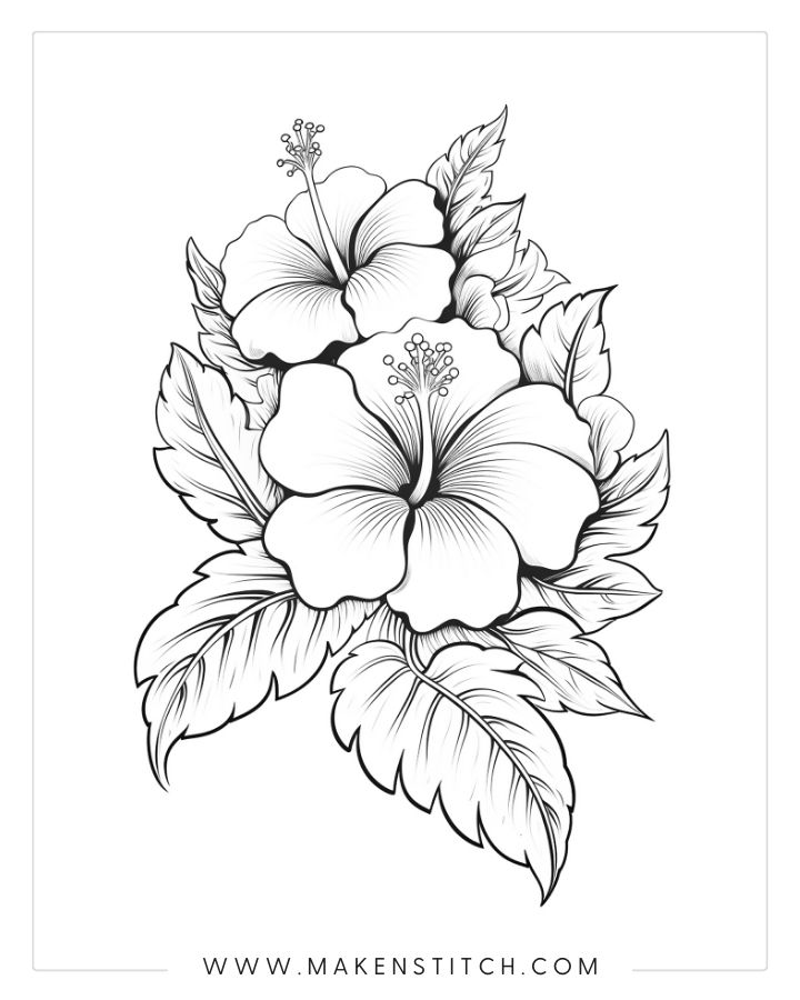 Flower coloring pages for kids and adults free printables