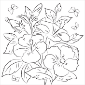 Hibiscus coloring pages free coloring pages