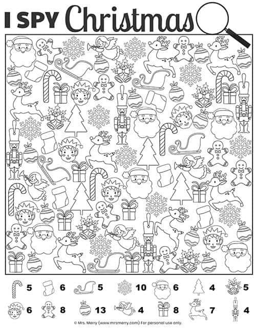 Free printable i spy christmas activity mrs merry