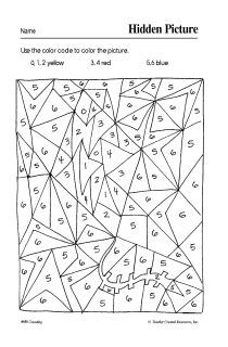 Hidden picture color by number activity shelter hidden pictures color by number printable math template