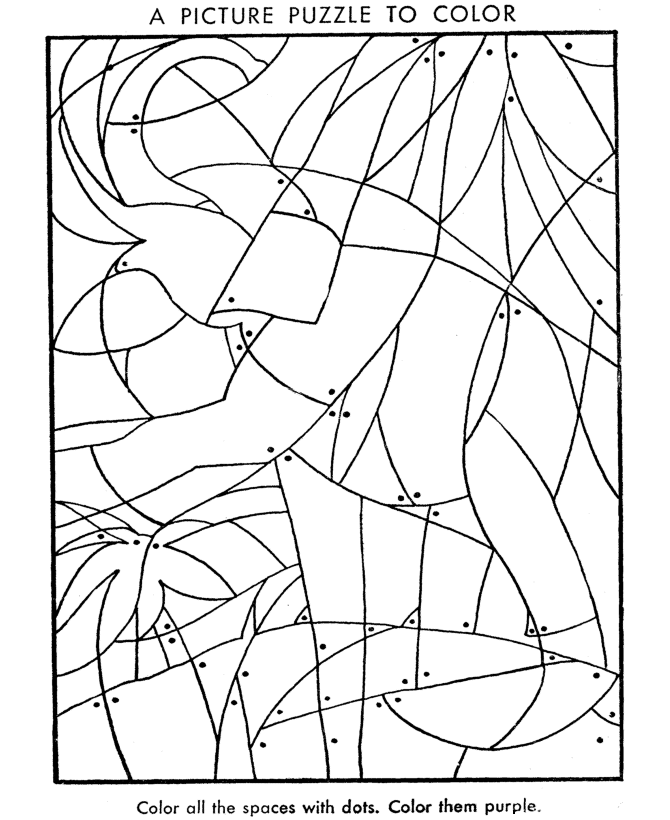 Hidden picture coloring page fill in the colors to find hidden jungle elephant coloring pages kids activity sheet