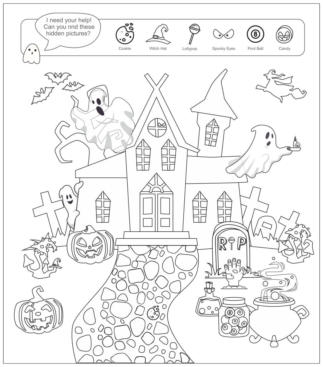 Best halloween hidden picture printable