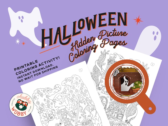 Halloween activity sheet halloween hidden pictures kids activity sheet printable halloween activity sheet instant download