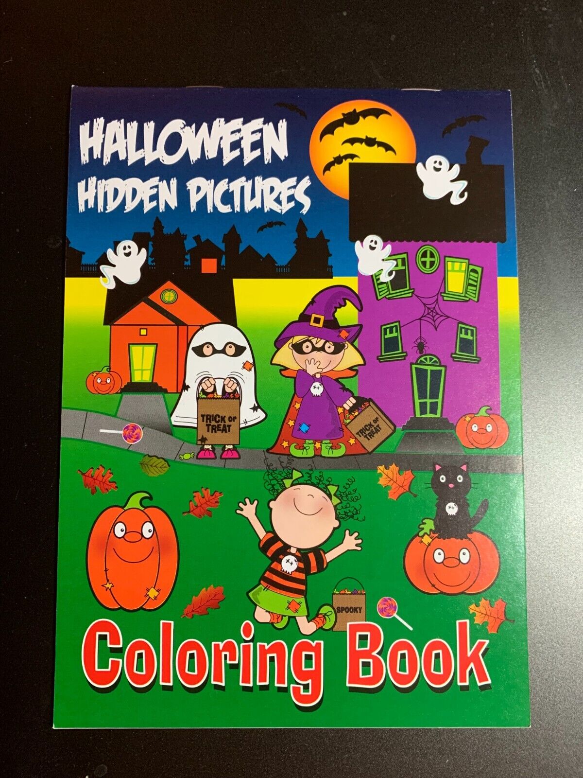 Halloween hidden pictures coloring activity book wstickers crayons included