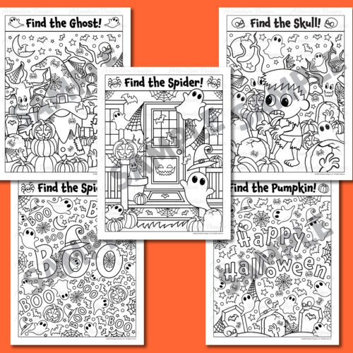 Halloween coloring pages seek and find hidden objects i spy fall made by teachers