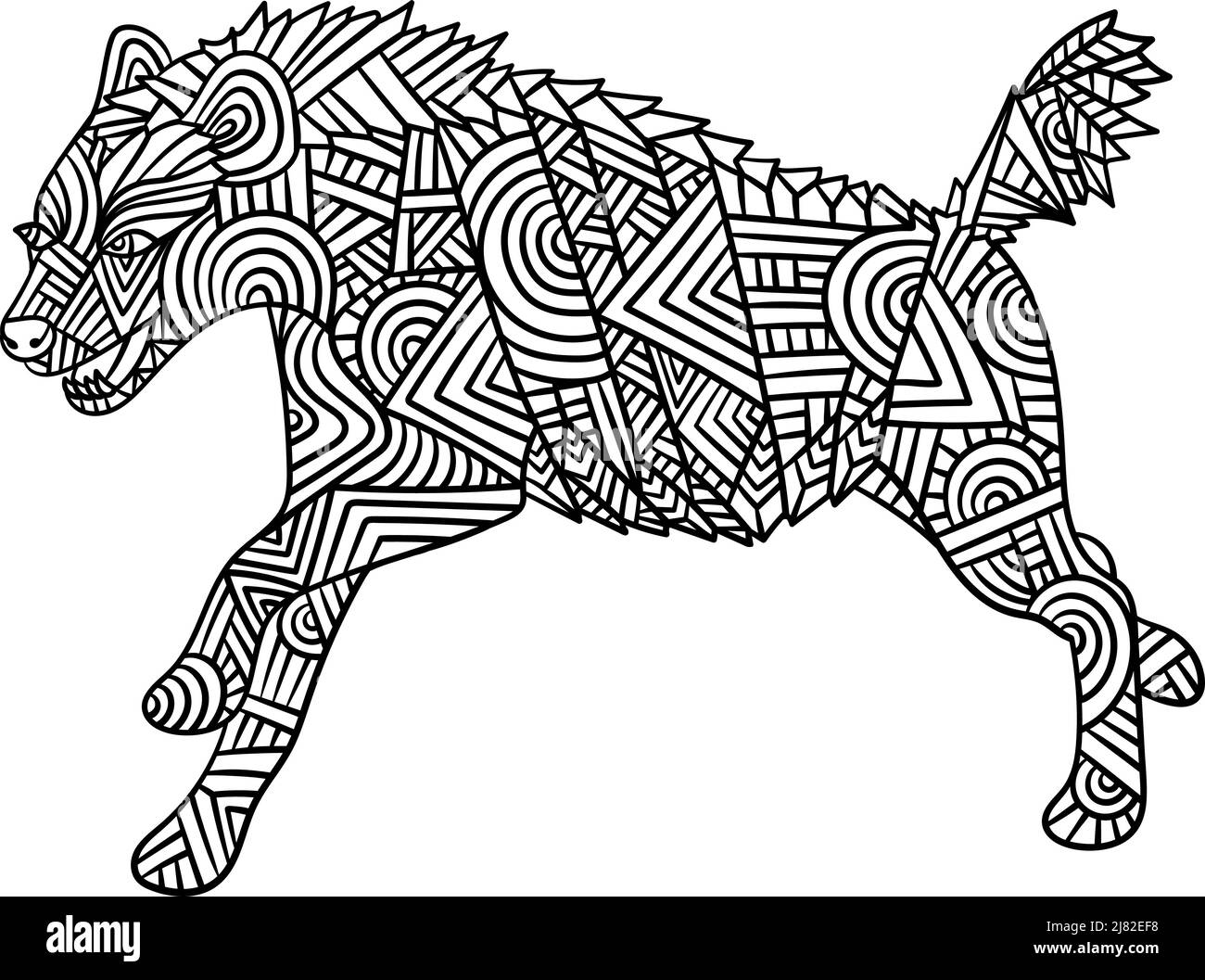 Hyena colour stock vector images