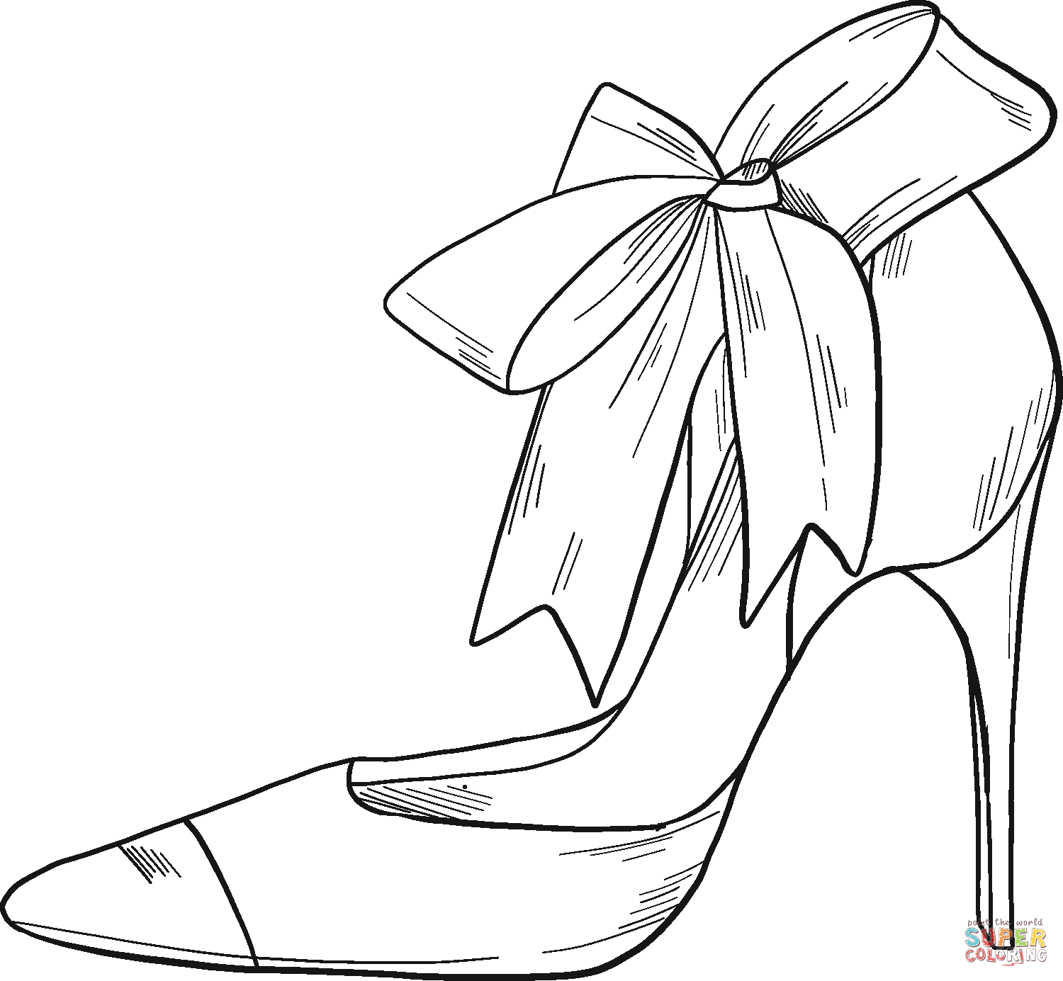 High heel coloring page free printable coloring pages