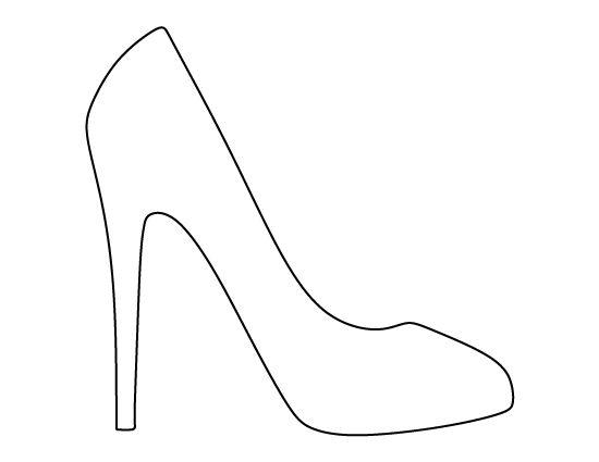 Printable high heel template shoe template high heels patterns free applique patterns