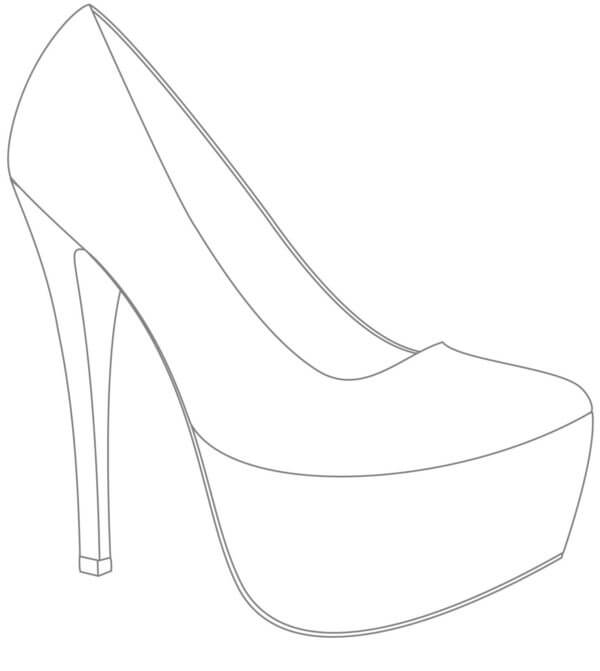 Every fashionistas favorite shoe coloring page