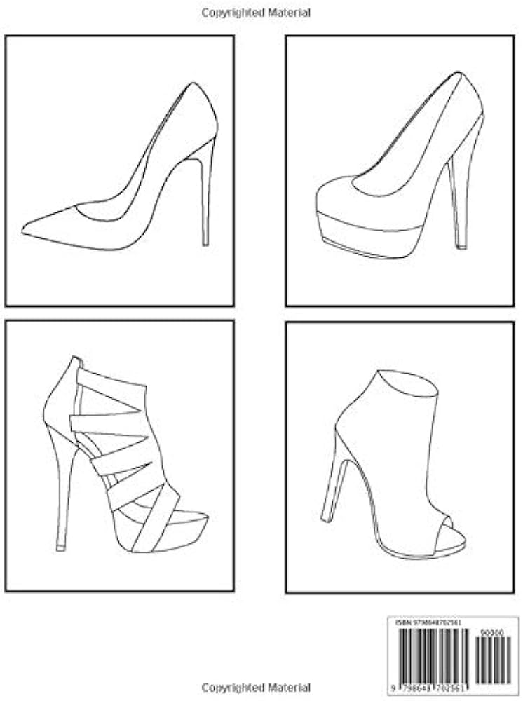 High heels design template sketch book over large high heels templates for sketching fashion design styles you design office products