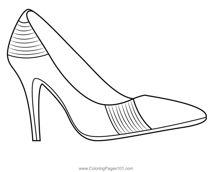 High heeled shoe coloring page high heel shoes color coloring pages