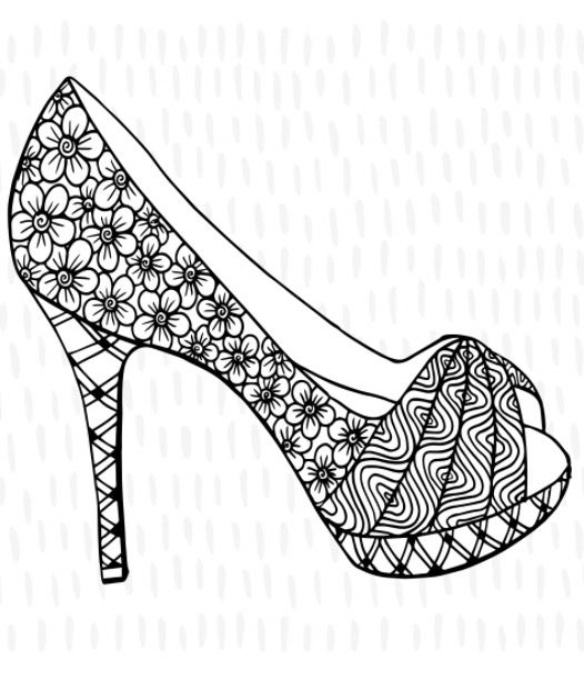 High heel stiletto shoe colouring page recolor app fashion coloring book cute coloring pages coloring pages