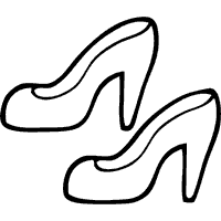 High heels coloring pages