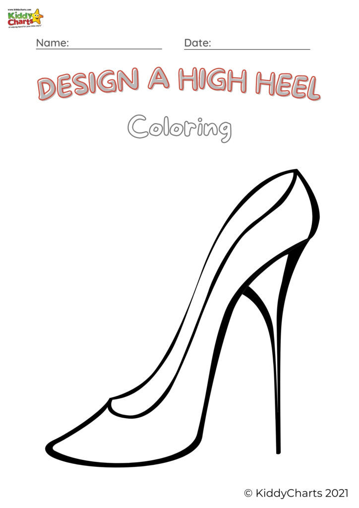 Free shoe coloring pages design a shoe coloring activity