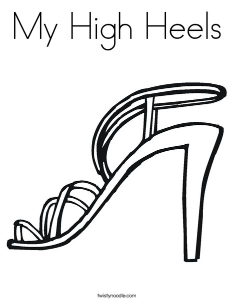 My high heels coloring page