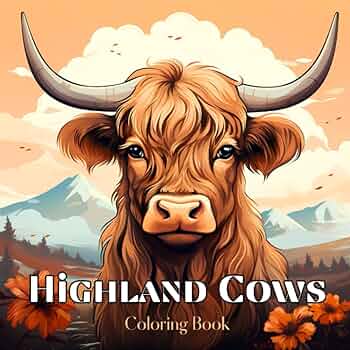 Highland cows coloring book coloring pages for relaxation and stress relief wacko suzy letinson books