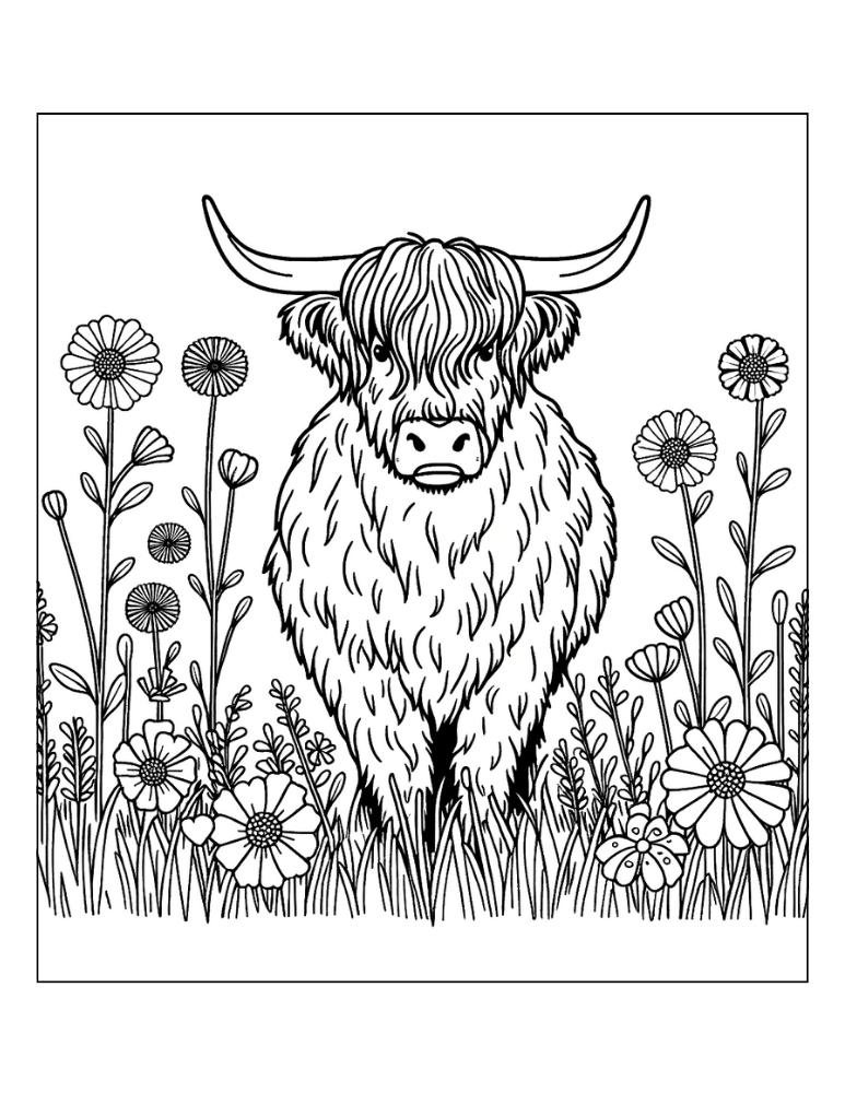 Free printable cow coloring pages