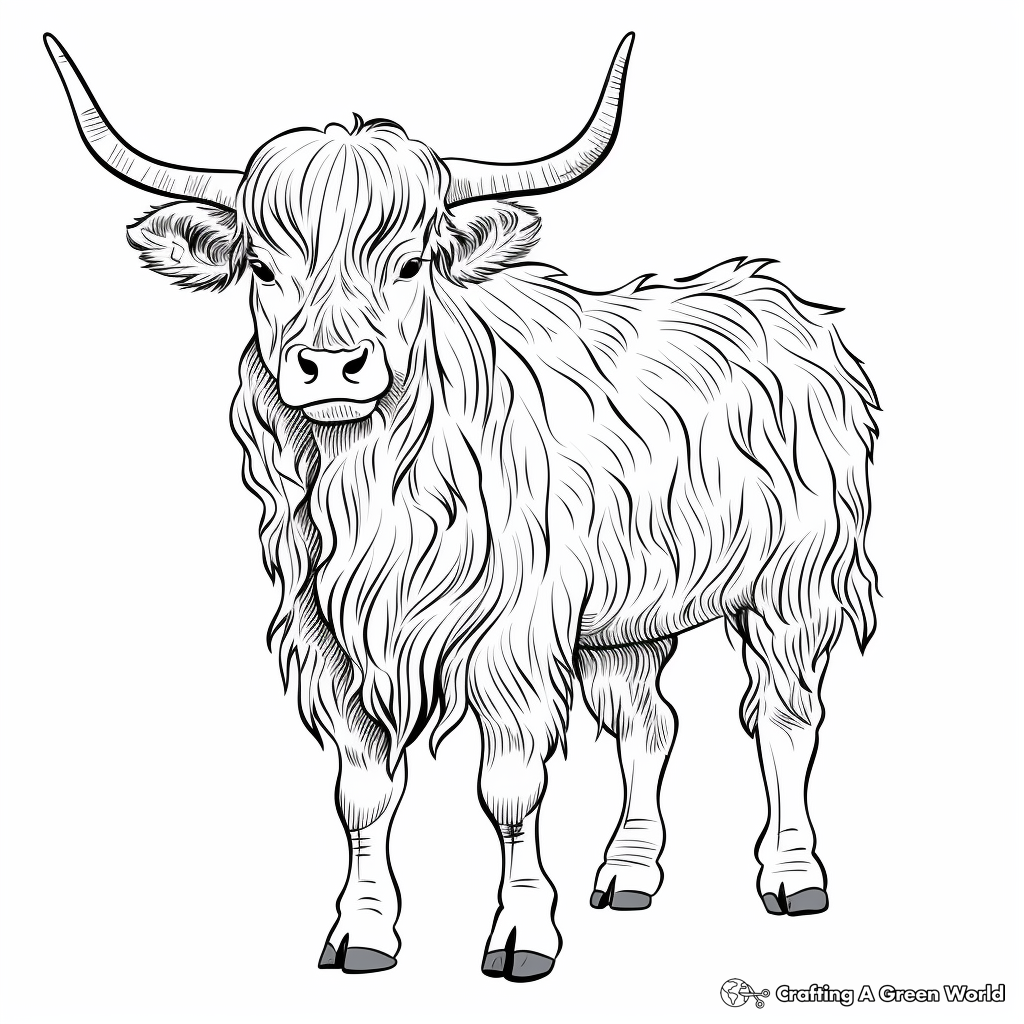 Highland cow coloring pages