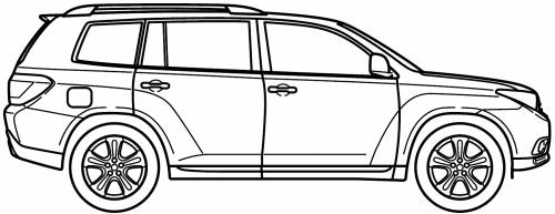 Blueprints cars toyota toyota highlander