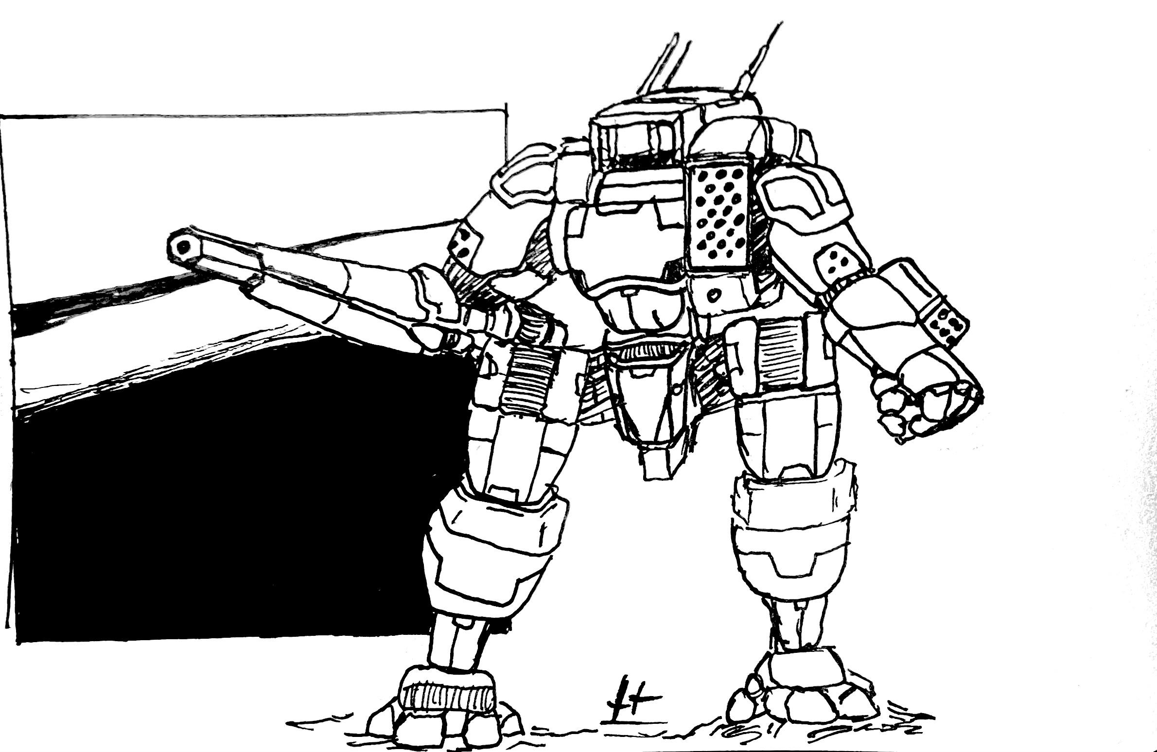 Highlander sketch by me rbattletech