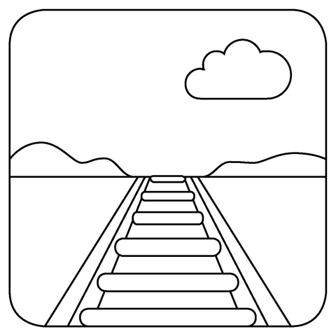 Railway track emoji coloring page free printable coloring pages