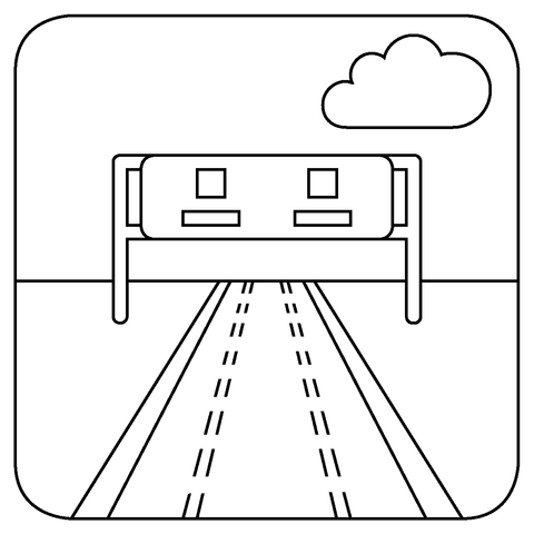 Motorway emoji coloring page free printable coloring pages