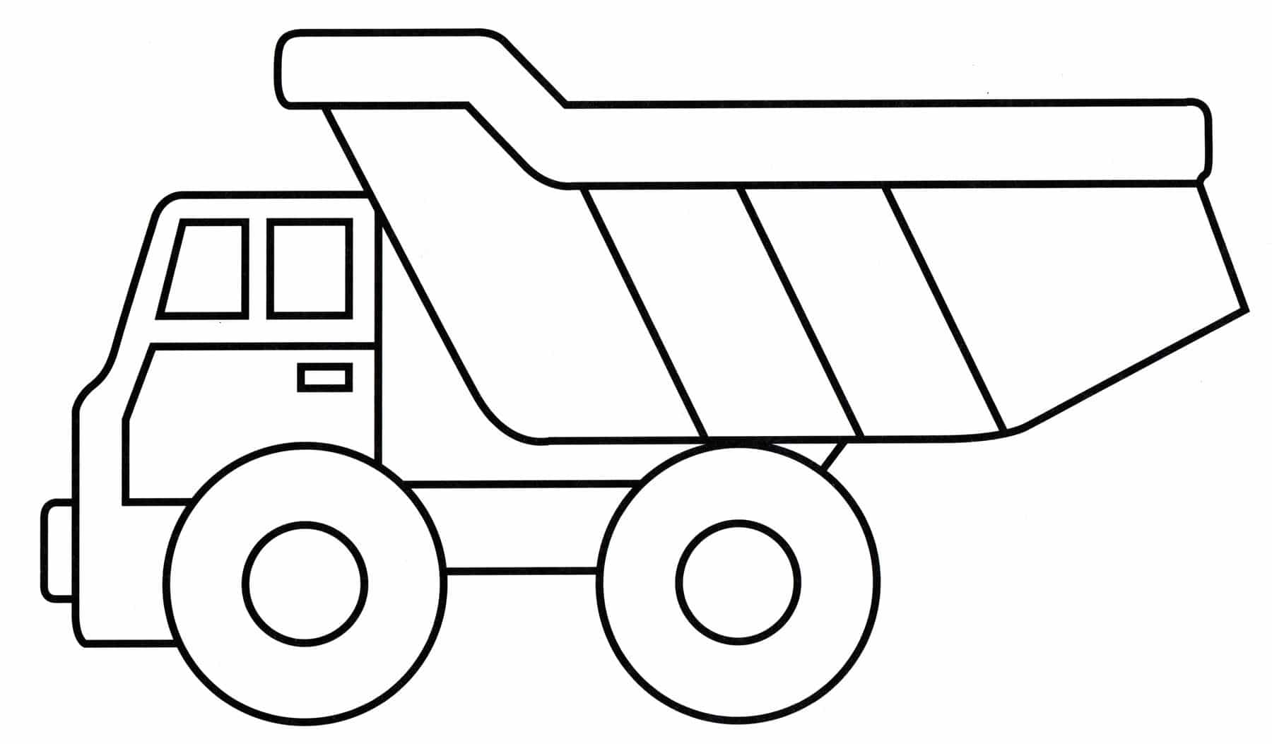 Easy pickup truck coloring page