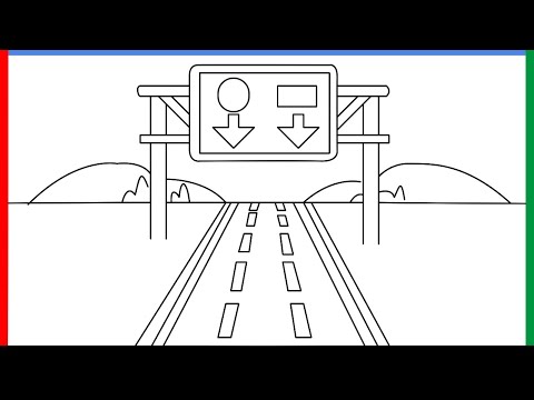 How to draw motorway emoji step by step for beginners