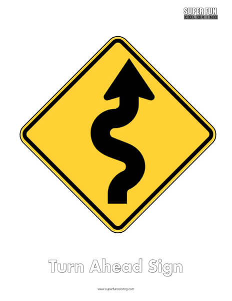 Road sign coloring pages