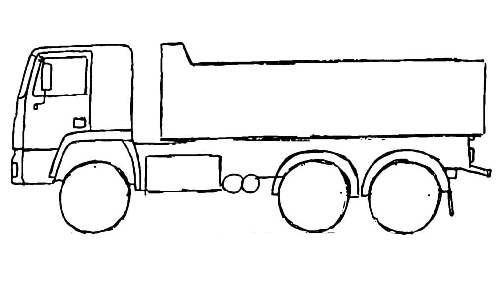 Printable truck image coloring page