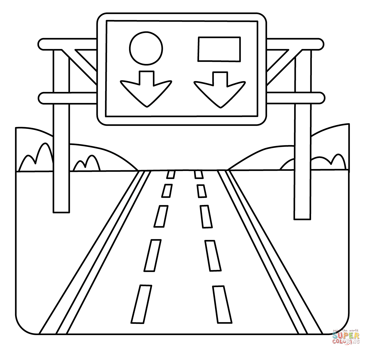 Motorway emoji coloring page free printable coloring pages