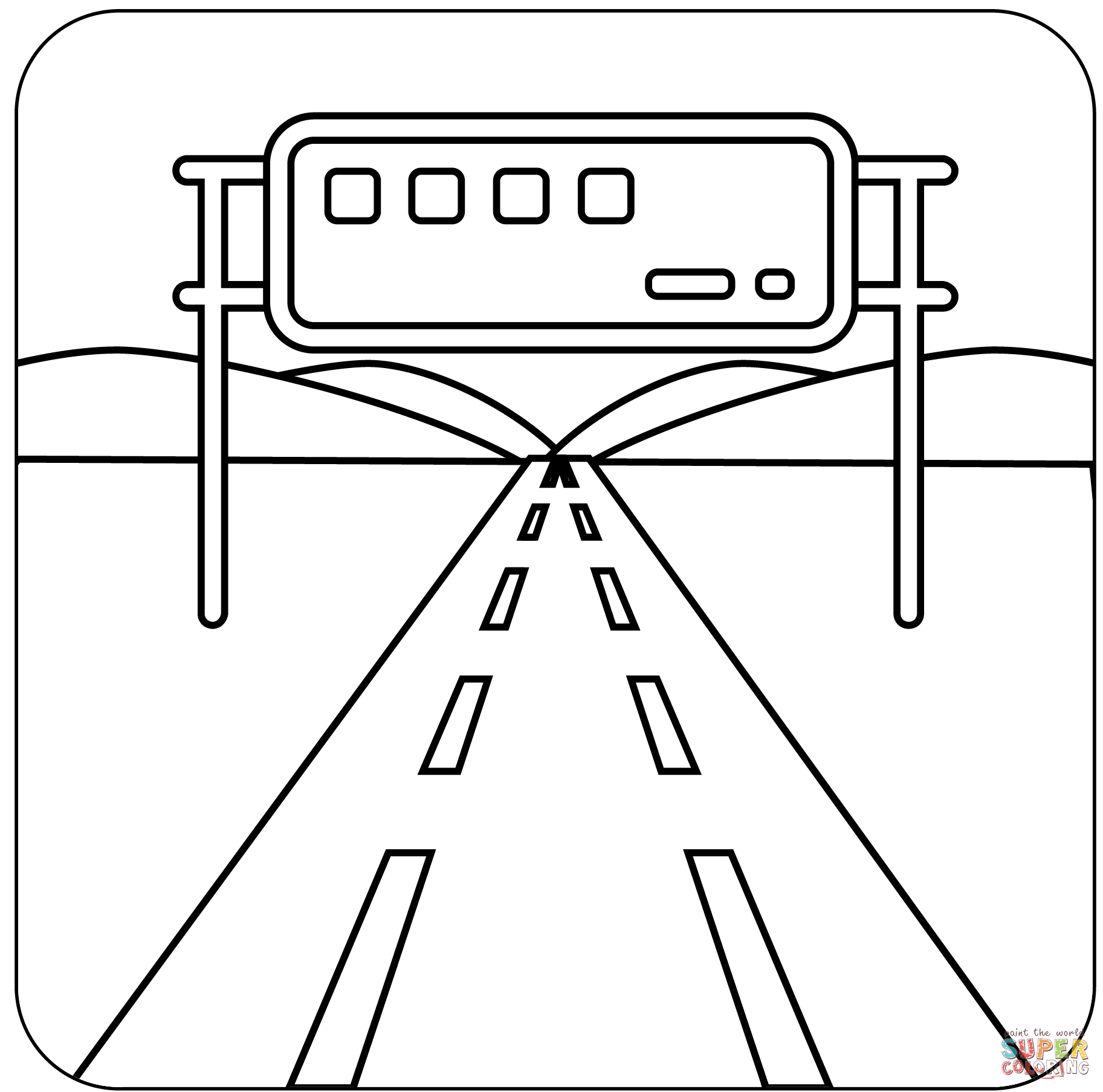 Motorway emoji coloring page free printable coloring pages