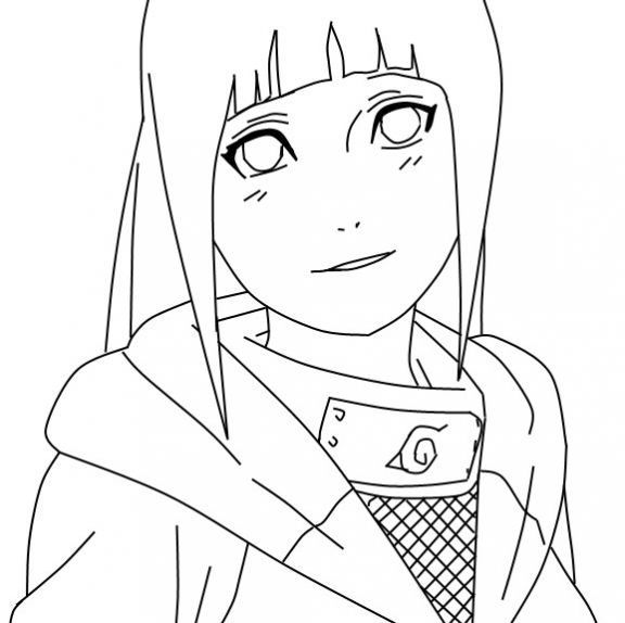 Hinata naruto coloring page drawinginsider desenhos rabiscos aleatãrios hinata