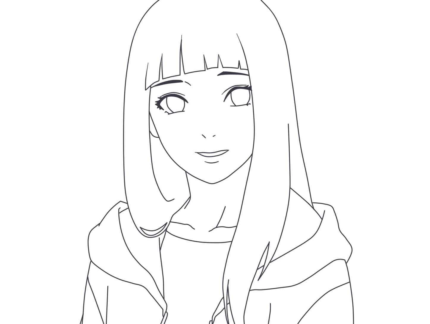 Hinata hyuga coloring pages