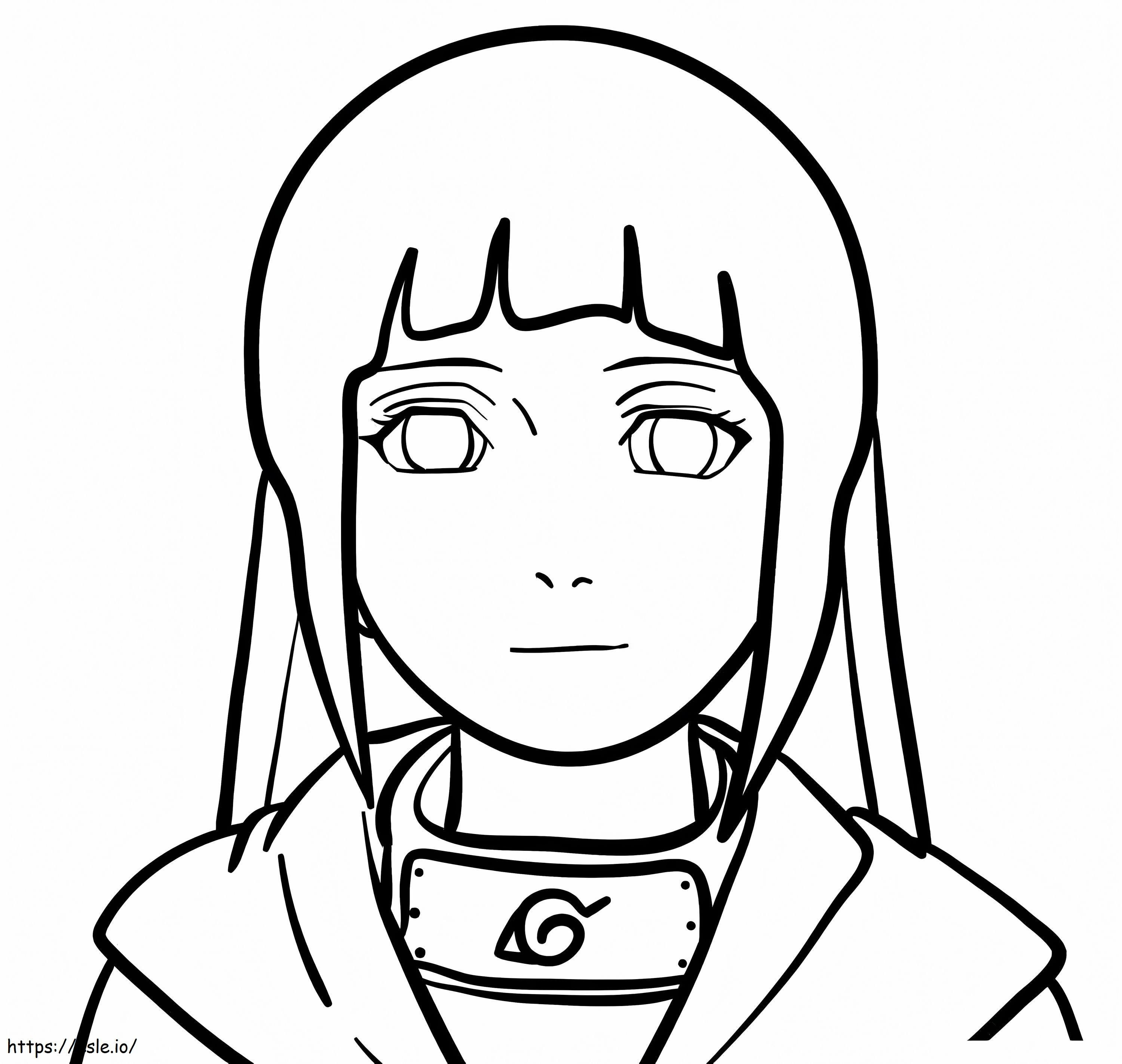 Face a hinata coloring page