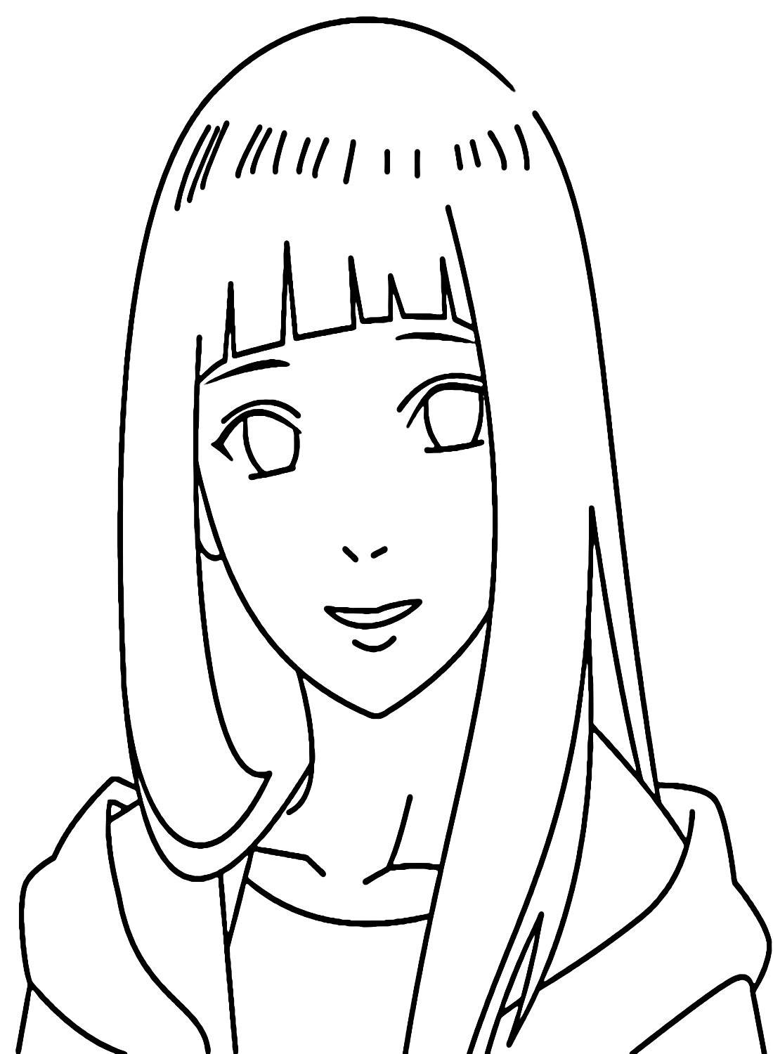 Hyuga hinata coloring pages