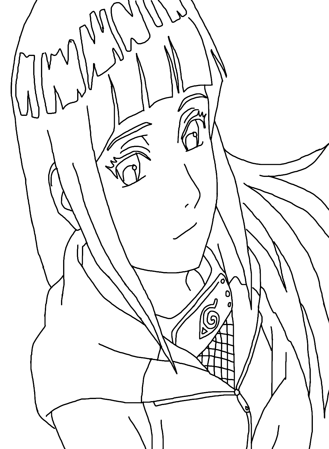 Hyuga hinata coloring pages