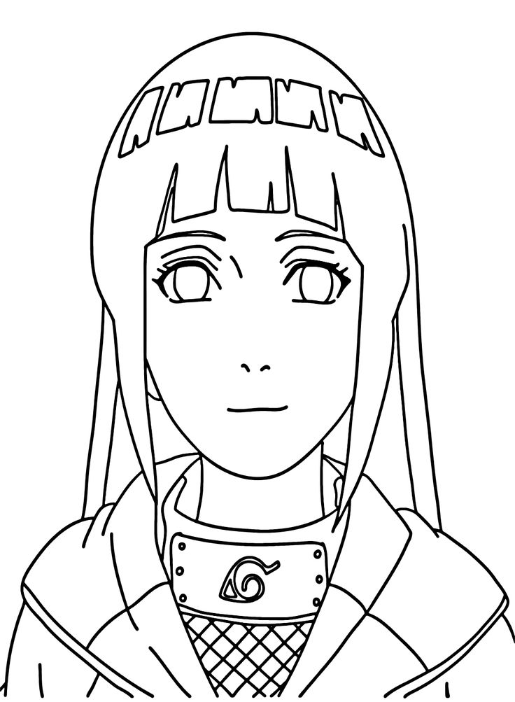 Hyuga hinata coloring pages