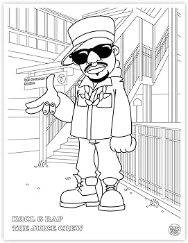 Hip hop coloring book mark books