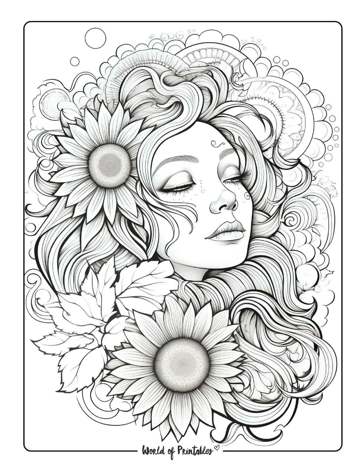 Hippie coloring pages