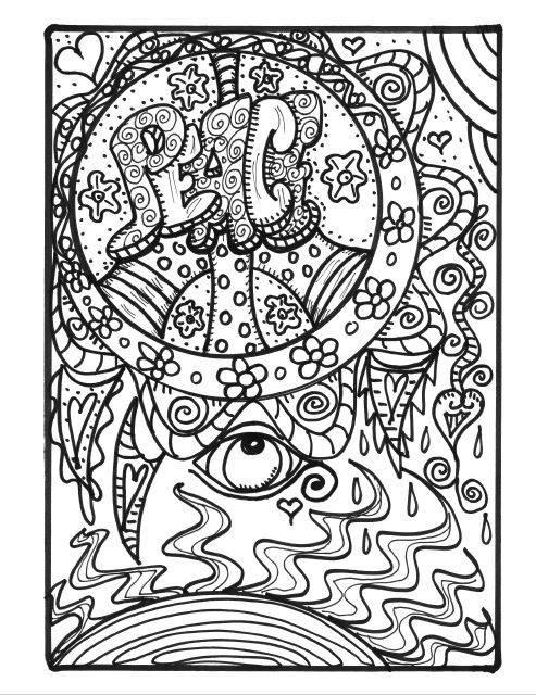 Free hippie coloring pages for adults funky pictures from hippie folk art coloring book coloring pages nature adult coloring pages coloring pages