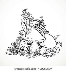 Mushrooms coloring book images stock photos d objects vectors