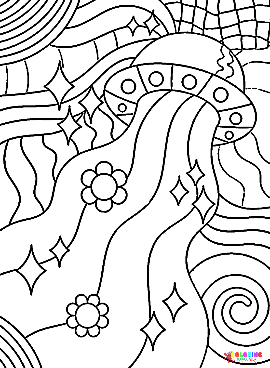 Hippie coloring pages printable for free download