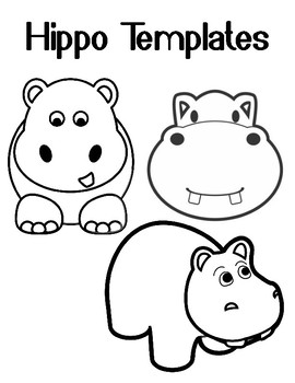 Hippo template hippo coloring page hippo outline hippo for art hippo bulletin