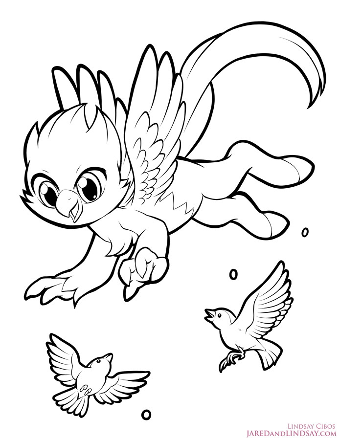 Hippogriff pony lineart by lcibos