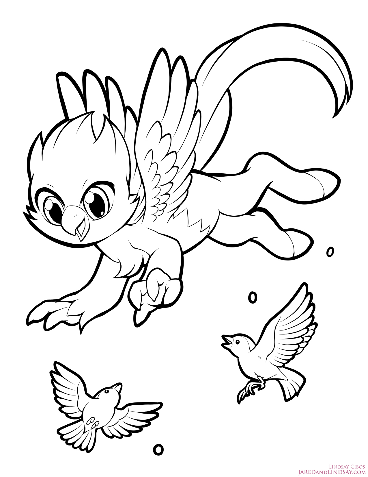 Hippogriff pony lineart by lcibos on